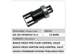 Bosch Piezo Hortum Akış Kontrol Valfi 2 Çıkışlı